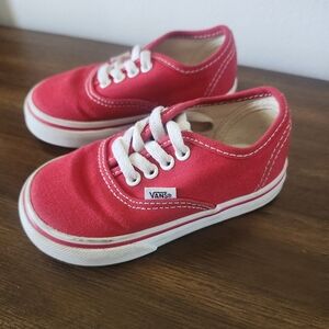Vans Kids Bright Red Sneakers